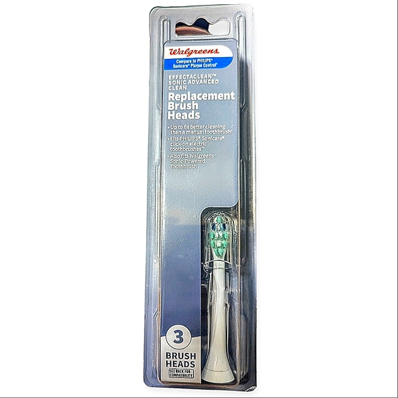 3-Pack fits Sonic Advanced Clean Replacement Heads-SEALED Walgreens Brand - Picture 1 of 3
